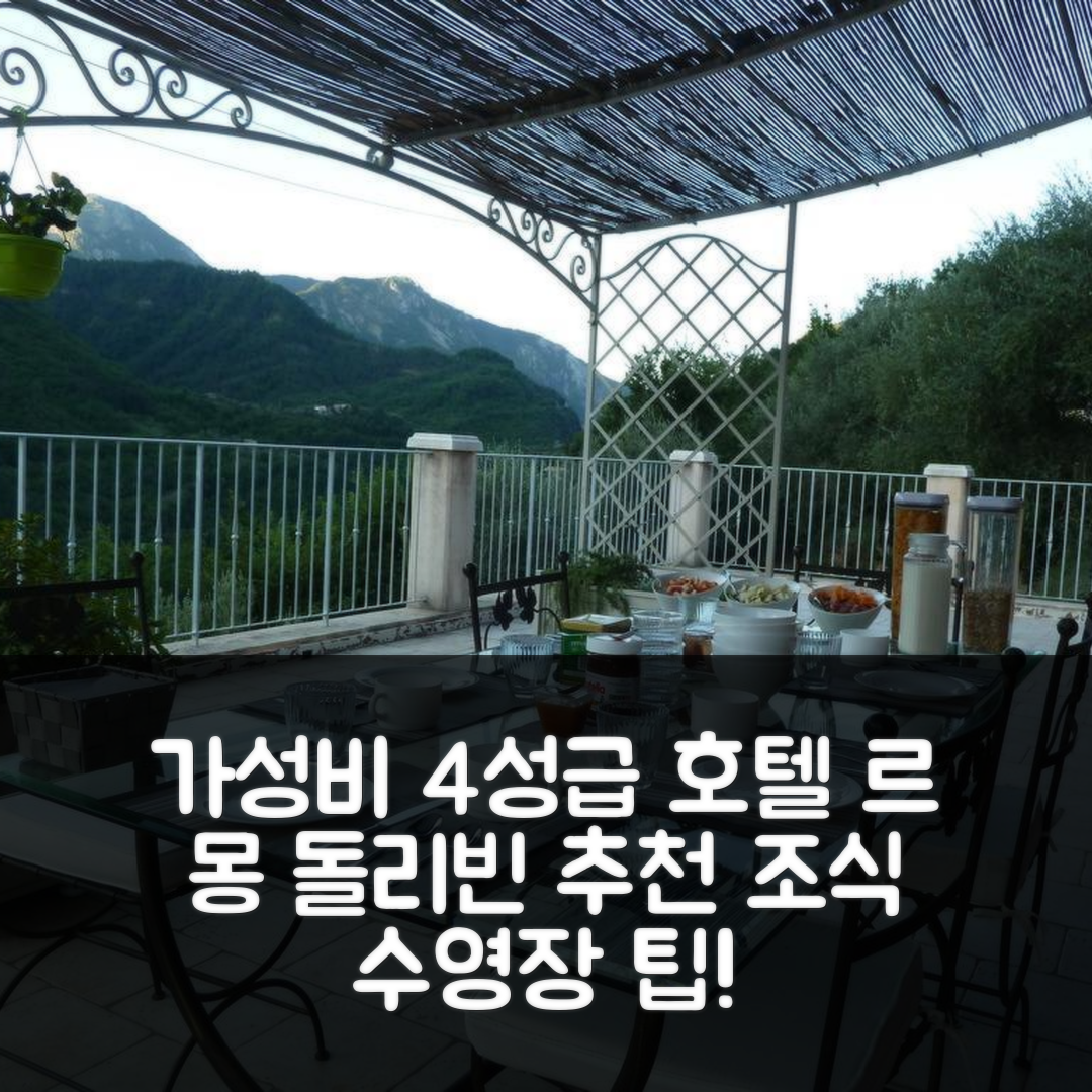 아게이 숙소 여행 호텔 추천 르 몽 돌리빈 | 가성비 좋은 4성급 조식과 수영장 즐기기 5가지 팁