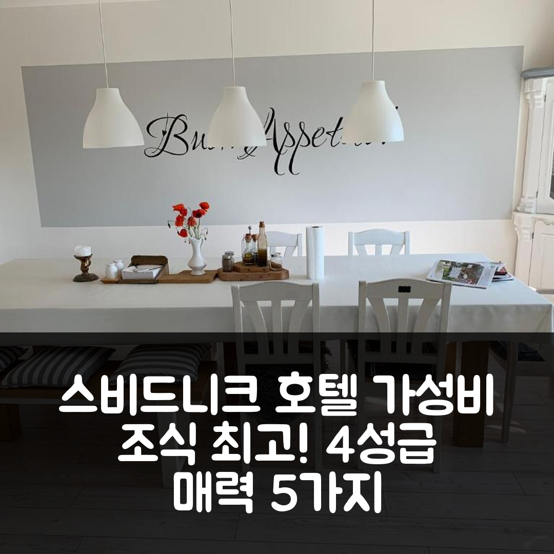 스비드니크 숙소 여행 호텔 추천 컨트리 하우스 | 가성비 최고 조식과 4성급 위치의 매력 5가지