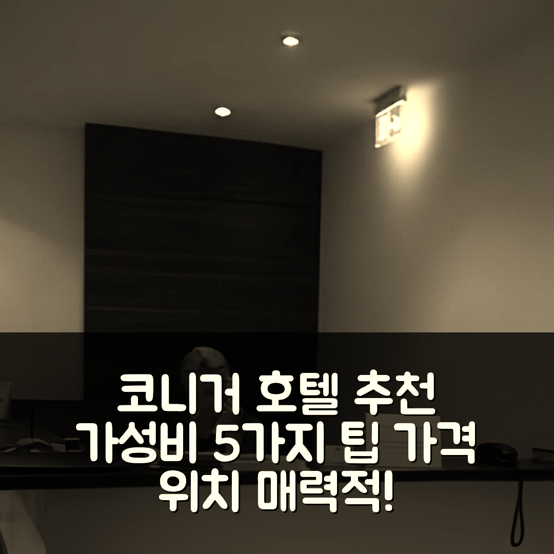 플리에닝 숙소 여행 호텔 추천 코니거 호텔 | 가격과 위치가 매력적인 가성비 5가지 팁