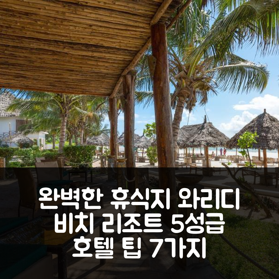 잔지바르 숙소 여행 호텔 추천 와리디 비치 리조트 앤 스파 | 5성급 조식과 수영분으로 완벽한 휴식지 7가지 팁