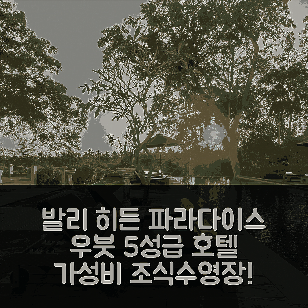 발리 숙소 여행 호텔 추천 더 히든 파라다이스 우붓 | 가성비 좋은 5성급 조식과 수영장 정보 7가지